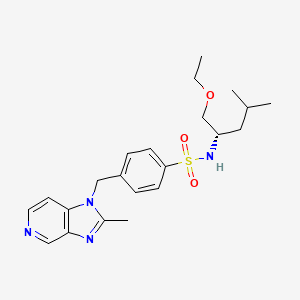 molecular formula C22H30N4O3S B1242153 N-((S)-1-Ethoxymethyl-3-methyl-butyl)-4-(2-methyl-imidazo[4,5-c]pyridin-1-ylmethyl)-benzenesulfonamide 