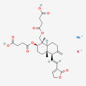 molecular formula C28H36KNaO10 B12421563 Dehydroandrographolide succinate (potassium sodium salt) 