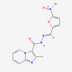 2-methyl-N-[(5-nitro-2-furyl)methyleneamino]imidazo[1,2-a]pyridine-3-carboxamide