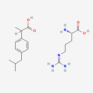 molecular formula C19H32N4O4 B1242172 布洛芬精氨酸 CAS No. 57469-82-6