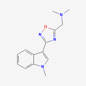 molecular formula C14H16N4O B1242180 N,N-二甲基-1-[3-(1-甲基-3-吲哚基)-1,2,4-噁二唑-5-基]甲胺 