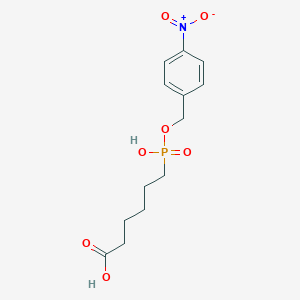 molecular formula C13H18NO7P B1242181 6-{羟基[(4-硝基苄基)氧基]膦酰基}己酸 