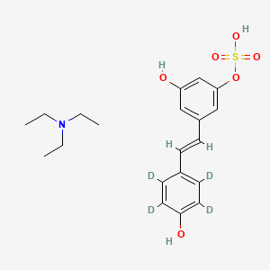 molecular formula C20H27NO6S B12421921 Resveratrol 3-sulfate-d4 (triethylamine) 