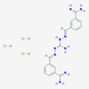 Bis((3-(aminoiminomethyl)phenyl)methylene)carbonimidic dihydrazide trihydrochloride