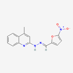 4-Methyl-N-[(E)-(5-nitrofuran-2-yl)methylideneamino]quinolin-2-amine