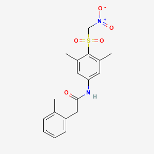 N-[3,5-dimethyl-4-(nitromethylsulfonyl)phenyl]-2-(2-methylphenyl)acetamide