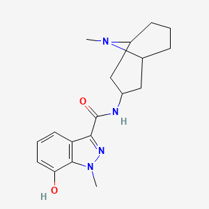 molecular formula C18H24N4O2 B1242204 7-hydroxy-1-methyl-N-(9-methyl-9-azabicyclo[3.3.1]nonan-3-yl)indazole-3-carboxamide 