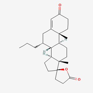 (7R,8R,9S,10R,13S,14S,17R)-10,13-Dimethyl-7-propylspiro[2,6,7,8,9,11,12,14,15,16-decahydro-1H-cyclopenta[a]phenanthrene-17,5'-oxolane]-2',3-dione