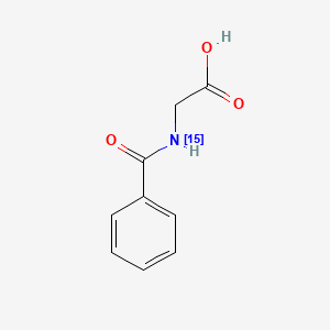 molecular formula C9H9NO3 B12422089 2-(benzoyl(15N)amino)acetic acid 