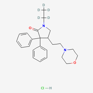 molecular formula C24H31ClN2O2 B12422123 Doxapram-d5 (hydrochloride) 