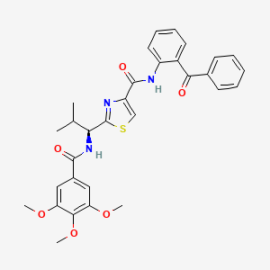 molecular formula C31H31N3O6S B12422127 N-(2-benzoylphenyl)-2-[(1S)-2-methyl-1-[(3,4,5-trimethoxybenzoyl)amino]propyl]-1,3-thiazole-4-carboxamide 