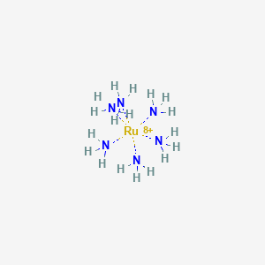 molecular formula H18N6Ru+8 B1242223 hexaammineruthenium(II) 