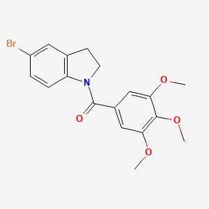 (5-Bromo-2,3-dihydroindol-1-yl)-(3,4,5-trimethoxyphenyl)methanone