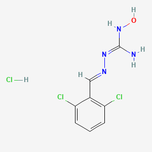 molecular formula C8H9Cl3N4O B1242227 3-((2,6-二氯苯基)亚甲基)-N-羟基氨基甲脒盐酸盐 CAS No. 23256-40-8