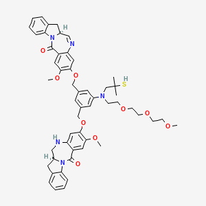 (12aS)-9-[[3-[[(12aS)-8-methoxy-6-oxo-11,12,12a,13-tetrahydroindolo[2,1-c][1,4]benzodiazepin-9-yl]oxymethyl]-5-[2-[2-(2-methoxyethoxy)ethoxy]ethyl-(2-methyl-2-sulfanylpropyl)amino]phenyl]methoxy]-8-methoxy-12a,13-dihydroindolo[2,1-c][1,4]benzodiazepin-6-one