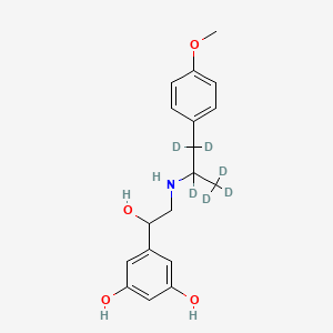 molecular formula C18H23NO4 B12422312 Methoxy Fenoterol-d6 