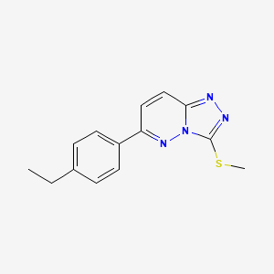 molecular formula C14H14N4S B1242234 6-(4-Ethylphenyl)-3-(methylthio)-[1,2,4]triazolo[4,3-b]pyridazine 