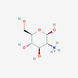 molecular formula C6H14NO5+ B1242235 2-ammonio-2-deoxy-beta-D-glucopyranose 