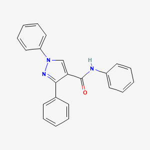 molecular formula C22H17N3O B1242241 N,1,3-triphenylpyrazole-4-carboxamide 