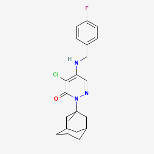 molecular formula C21H23ClFN3O B1242246 2-(1-Adamantyl)-4-chloro-5-[(4-fluorophenyl)methylamino]-3-pyridazinone 
