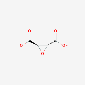 molecular formula C4H2O5-2 B1242258 反式-2,3-环氧琥珀酸 