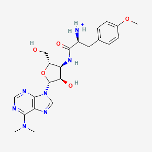 molecular formula C22H30N7O5+ B1242266 Puromycin(1+) 