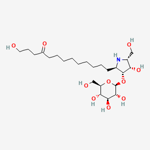 molecular formula C24H45NO10 B12422710 1-hydroxy-13-[(2R,3R,4S,5R)-4-hydroxy-5-(hydroxymethyl)-3-[(2R,3R,4S,5S,6R)-3,4,5-trihydroxy-6-(hydroxymethyl)oxan-2-yl]oxypyrrolidin-2-yl]tridecan-4-one 