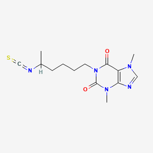 molecular formula C14H19N5O2S B1242276 1-(5-Isothiocyanatohexyl)-3,7-dimethylpurine-2,6-dione 