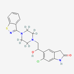 molecular formula C21H21ClN4O2S B12422771 Hydroxy ziprasidone-d8 