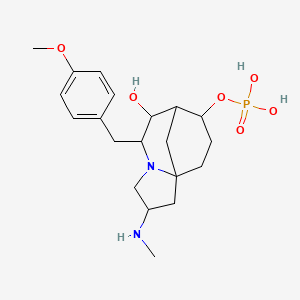 [7-Hydroxy-6-[(4-methoxyphenyl)methyl]-3-(methylamino)-5-azatricyclo[6.3.1.01,5]dodecan-9-yl] dihydrogen phosphate