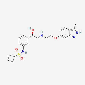 N-[3-[(1R)-1-hydroxy-2-[2-[(3-methyl-2H-indazol-6-yl)oxy]ethylamino]ethyl]phenyl]cyclobutanesulfonamide