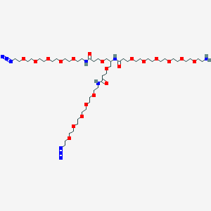 Amino-PEG6-amido-bis-PEG5-N3