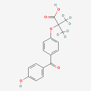 molecular formula C17H16O5 B12422937 4-Hydroxy Fenofibric acid-d6 