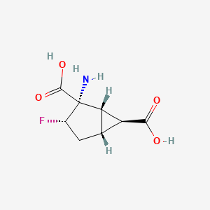 molecular formula C8H10FNO4 B1242295 (1s,2s,3s,5r,6s)-2-Amino-3-fluorobicyclo[3.1.0]hexane-2,6-dicarboxylic acid CAS No. 234085-20-2