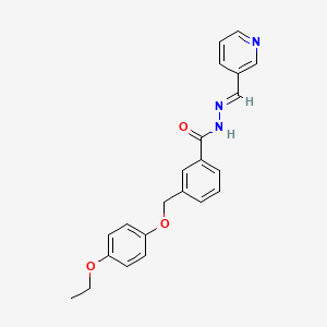 molecular formula C22H21N3O3 B1242312 3-[(4-乙氧基苯氧基)甲基]-N'-(3-吡啶基亚甲基)苯甲酰肼 