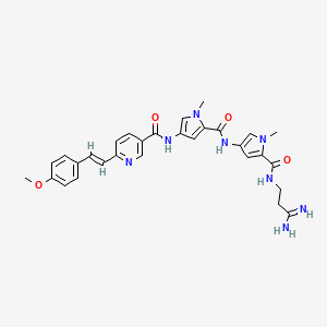 N-[5-[[5-[(3-amino-3-iminopropyl)carbamoyl]-1-methylpyrrol-3-yl]carbamoyl]-1-methylpyrrol-3-yl]-6-[(E)-2-(4-methoxyphenyl)ethenyl]pyridine-3-carboxamide