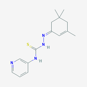 molecular formula C15H20N4S B1242317 1-(3-Pyridyl)-3-[(3,5,5-trimethylcyclohex-2-en-1-ylidene)amino]thiourea 