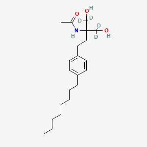 molecular formula C21H35NO3 B12423228 N-[1,1-dideuterio-2-[dideuterio(hydroxy)methyl]-1-hydroxy-4-(4-octylphenyl)butan-2-yl]acetamide 