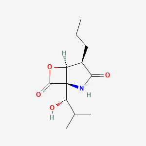 molecular formula C12H19NO4 B1242325 (1R,4R,5S)-1-[(1S)-1-hydroxy-2-methylpropyl]-4-propyl-6-oxa-2-azabicyclo[3.2.0]heptane-3,7-dione 