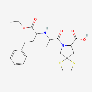 molecular formula C22H30N2O5S2 B1242326 Renormax; Renpress; Sandopril; Spirapril hydrochloride 