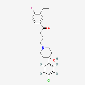 molecular formula C23H27ClFNO2 B12423260 3-Ethyl Haloperidol-d4 