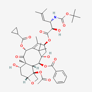 [(1S,2S,3R,4S,7R,9S,10S,12R,15S)-4-acetyloxy-12-(cyclopropanecarbonyloxy)-1,9-dihydroxy-15-[(2R,3S)-2-hydroxy-5-methyl-3-[(2-methylpropan-2-yl)oxycarbonylamino]hex-4-enoyl]oxy-10,14,17,17-tetramethyl-11-oxo-6-oxatetracyclo[11.3.1.03,10.04,7]heptadec-13-en-2-yl] benzoate