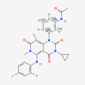 molecular formula C26H23FIN5O4 B12423276 Trametinib-13C6 