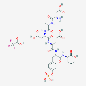 molecular formula C33H46F3N6O19P B12423284 [pTyr5] EGFR (988-993) (TFA) 