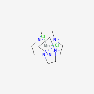 molecular formula C10H20Cl2MnN5-5 B1242329 Dichloromanganese;1,4,7,10,13-pentazanidacyclopentadecane 
