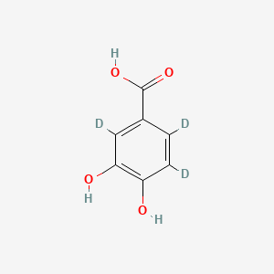 molecular formula C7H6O4 B12423462 3,4-Dihydroxybenzoic Acid-d3 