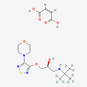 molecular formula C17H28N4O7S B12423472 (S)-Timolol-d9 (maleate) 