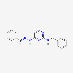 N-benzyl-4-[(2E)-2-benzylidenehydrazinyl]-6-methylpyrimidin-2-amine