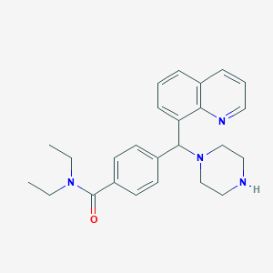 N,N-Diethyl-4-[piperazino(8-quinolyl)methyl]benzamide