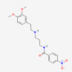 N-[3-[2-(3,4-dimethoxyphenyl)ethylamino]propyl]-4-nitrobenzamide